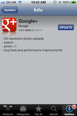 New Google+ for iOS icon